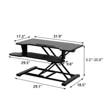 Load image into Gallery viewer, Height Adjustable Standing Gaming Desk On Desk Converter
