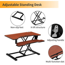 Load image into Gallery viewer, Height Adjustable Standing Gaming Desk On Desk Converter
