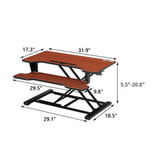 Load image into Gallery viewer, Height Adjustable Standing Gaming Desk On Desk Converter
