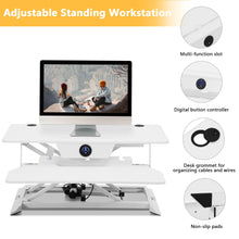 Load image into Gallery viewer, Height Adjustable Electric Standing Gaming Desk On Desk Converter
