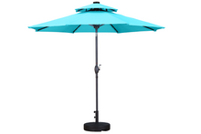 Load image into Gallery viewer, 9Ft 2-Tiers Patio Umbrella with LED (no center light)
