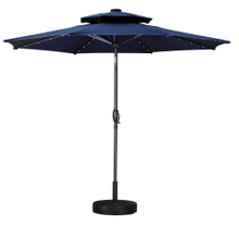 Load image into Gallery viewer, 9Ft 2-Tiers Patio Umbrella with LED (no center light)
