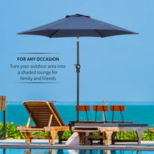 Load image into Gallery viewer, 7.5FT Patio Umbrella Outdoor Table Umbrella, Market Umbrella with Push Button Tilt and Crank for Garden, Lawn, Deck, Backyard &amp; Pool
