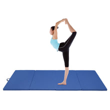 Load image into Gallery viewer, 4&#39;x10&#39;x2 Gymnastics Gym Mat , Folding PU Panel,for Exercise Tumbling Gym Aerobics Yoga Stretching Martial arts Fitness Mat, Hook &amp; Loop Fasteners
