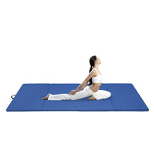 Load image into Gallery viewer, 4&#39;x10&#39;x2 Gymnastics Gym Mat , Folding PU Panel,for Exercise Tumbling Gym Aerobics Yoga Stretching Martial arts Fitness Mat, Hook &amp; Loop Fasteners
