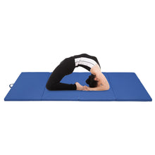 Load image into Gallery viewer, 4&#39;x10&#39;x2 Gymnastics Gym Mat , Folding PU Panel,for Exercise Tumbling Gym Aerobics Yoga Stretching Martial arts Fitness Mat, Hook &amp; Loop Fasteners
