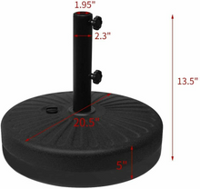 Load image into Gallery viewer, Umbrella Base Water Filled Stand Market Patio Outdoor Heavy Duty Umbrella Holder Black
