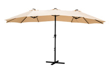 Load image into Gallery viewer, Oversize Outdoor Market Patio Umbrella -15 x 8.8&#39; Solar Lighted 48 Led Light -(Base is not included)
