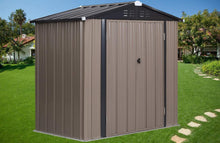 Load image into Gallery viewer, 6&#39;x4&#39;x6&#39; Outdoor Metal Garden Storage Shed Tool House with 2 Doors &amp; Lock ( 5A-GS012)
