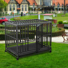 Load image into Gallery viewer, 38”/42”/46” Dog Cage Crate Kennel Heavy Duty Tear Resistant Square Tube with Four Wheels for Large Dogs Easy to Install
