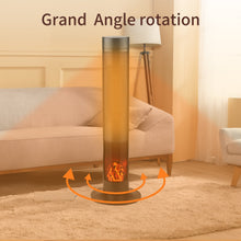 Load image into Gallery viewer, Electric Heater, with remote control switch and timing function, 45-50 degrees rotating head, with overheating protection and cutting power off function, black
