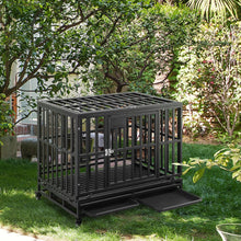 Load image into Gallery viewer, 38”/42”/46” Dog Cage Crate Kennel Heavy Duty Tear Resistant Square Tube with Four Wheels for Large Dogs Easy to Install
