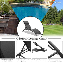 Load image into Gallery viewer, Outdoor Beach Chaise Lounge Set of 2 Chaise Patio Chairs, Pool Lounge Chair, Lounge Chairs for Outside with Headrest and Low Armrests
