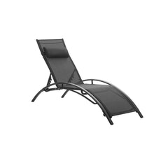 Load image into Gallery viewer, Outdoor Beach Chaise Lounge Set of 2 Chaise Patio Chairs, Pool Lounge Chair, Lounge Chairs for Outside with Headrest and Low Armrests
