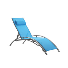 Load image into Gallery viewer, Outdoor Beach Chaise Lounge Set of 2 Chaise Patio Chairs, Pool Lounge Chair, Lounge Chairs for Outside with Headrest and Low Armrests
