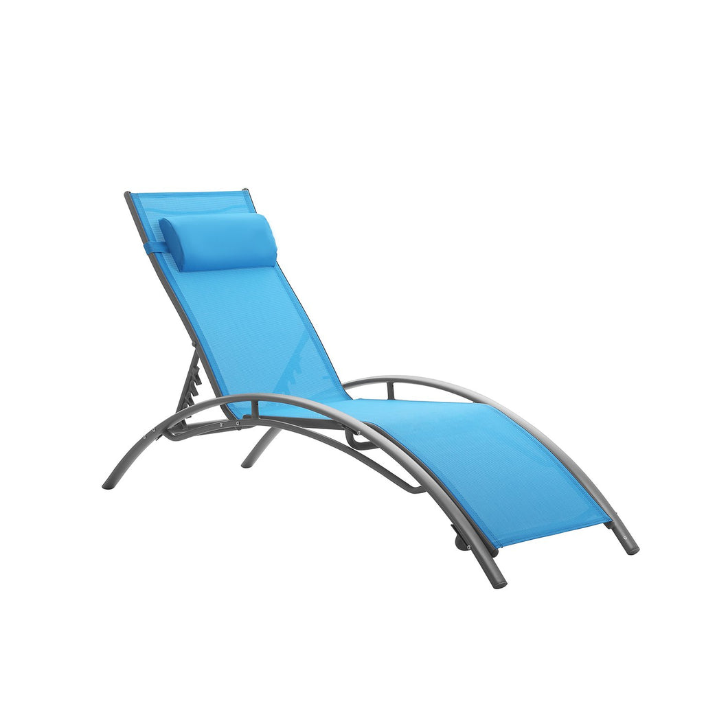 Outdoor Beach Chaise Lounge Set of 2 Chaise Patio Chairs, Pool Lounge Chair, Lounge Chairs for Outside with Headrest and Low Armrests