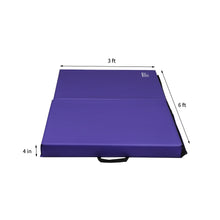 Load image into Gallery viewer, 4 inch thick Gymnastics Landing Mat Durable Practice Mats for Tumbling, Wrestling, Core Workouts
