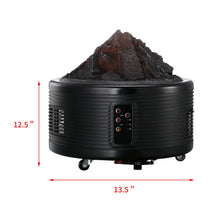 Load image into Gallery viewer, Portable Electric Heater 1500W 3 Quartz Infrared Tubes Thermostat With Remote Control Shape of a volcano Overheat protection 12 Timer
