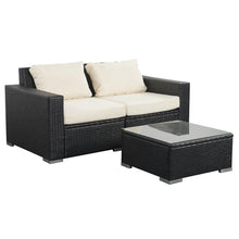 Load image into Gallery viewer, Outdoor Patio Furniture Set PE Rattan Wicker Sectional Sofa - Beige Cushions
