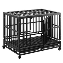 Load image into Gallery viewer, 38”/42”/46” Dog Cage Crate Kennel Heavy Duty Tear Resistant Square Tube with Four Wheels for Large Dogs Easy to Install
