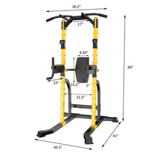 Load image into Gallery viewer, Power Tower Heavy Duty Gym Power Multi-Function Home Strength Training Tower Dip Stand Pull up Workout Station Bar
