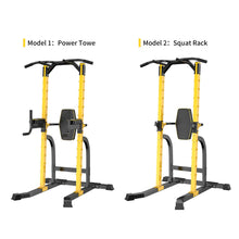 Load image into Gallery viewer, Power Tower Heavy Duty Gym Power Multi-Function Home Strength Training Tower Dip Stand Pull up Workout Station Bar
