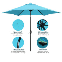 Load image into Gallery viewer, 9FT Patio Umbrella Outdoor Table Umbrella,Market Umbrella with Push Button Tilt and Crank for Garden, Lawn, Deck, Backyard &amp; Pool
