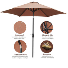 Load image into Gallery viewer, 9FT Patio Umbrella Outdoor Table Umbrella,Market Umbrella with Push Button Tilt and Crank for Garden, Lawn, Deck, Backyard &amp; Pool
