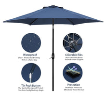 Load image into Gallery viewer, 9FT Patio Umbrella Outdoor Table Umbrella,Market Umbrella with Push Button Tilt and Crank for Garden, Lawn, Deck, Backyard &amp; Pool
