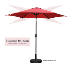 Load image into Gallery viewer, 9FT Patio Umbrella Outdoor Table Umbrella,Market Umbrella with Push Button Tilt and Crank for Garden, Lawn, Deck, Backyard &amp; Pool
