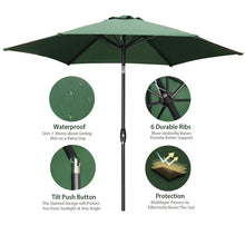 Load image into Gallery viewer, 9FT Patio Umbrella Outdoor Table Umbrella,Market Umbrella with Push Button Tilt and Crank for Garden, Lawn, Deck, Backyard &amp; Pool
