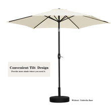 Load image into Gallery viewer, 9FT Patio Umbrella Outdoor Table Umbrella,Market Umbrella with Push Button Tilt and Crank for Garden, Lawn, Deck, Backyard &amp; Pool
