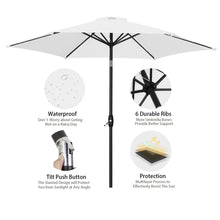 Load image into Gallery viewer, 9FT Patio Umbrella Outdoor Table Umbrella,Market Umbrella with Push Button Tilt and Crank for Garden, Lawn, Deck, Backyard &amp; Pool
