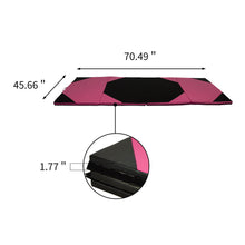 Load image into Gallery viewer, PU Leather Gymnastics Folding Mat Black &amp; Pink Hexagon
