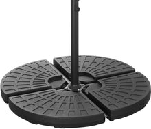 Load image into Gallery viewer, HDPE Round Fan-Shaped Hanging Umbrella Base Stand for Patio – Black
