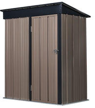 Load image into Gallery viewer, 6&#39;x4&#39;x6&#39; Outdoor Metal Garden Storage Shed Tool House with 2 Doors &amp; Lock ( 5A-GS012)
