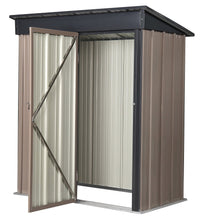 Load image into Gallery viewer, 6&#39;x4&#39;x6&#39; Outdoor Metal Garden Storage Shed Tool House with 2 Doors &amp; Lock ( 5A-GS012)
