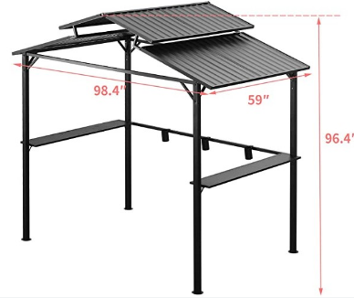 6ft x 8ft Steel Grill Gazebo