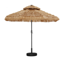 Load image into Gallery viewer, 9FT 2-Tier Thatched Roof with LED Lights plus Center Light
