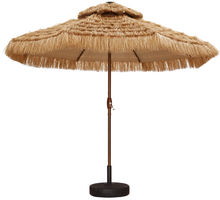 Load image into Gallery viewer, 9FT 2-Tiered Thatched Umbrella with LED
